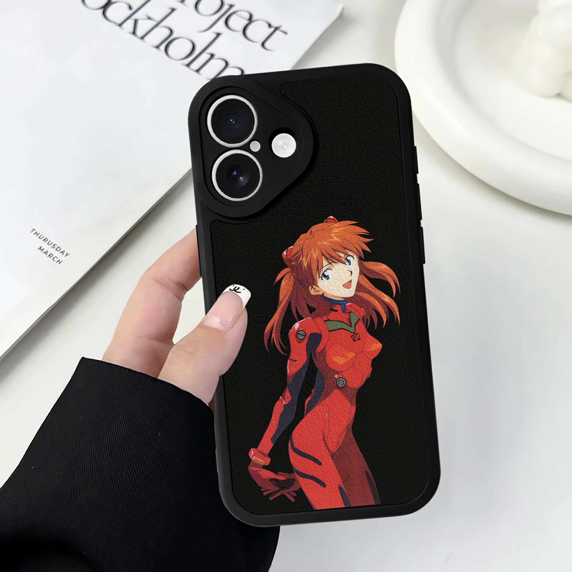 （画像用） EVA 新世紀エヴァンゲリオン 【iPhone 16シリーズ対応】シリコンスマホケース（レザー調） 材質：シリコン